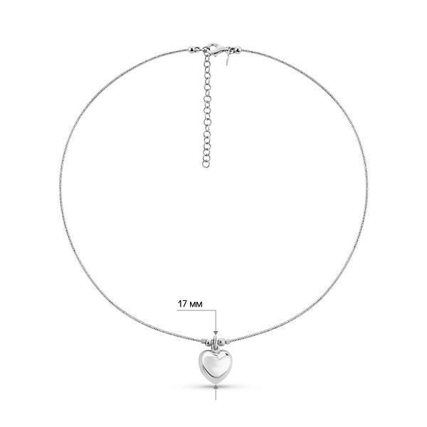 Серебряное колье Сердце (арт. 7507/2074) – изображение 4