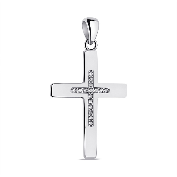 Крестик из серебра с фианитами (арт. 7503/4020/2) – изображение 1