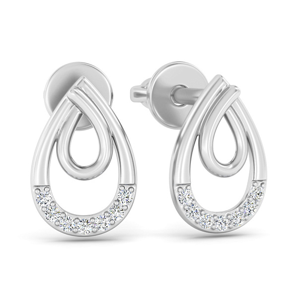 Серьги из белого золота с бриллиантами (арт. Т011904005б) – изображение 1