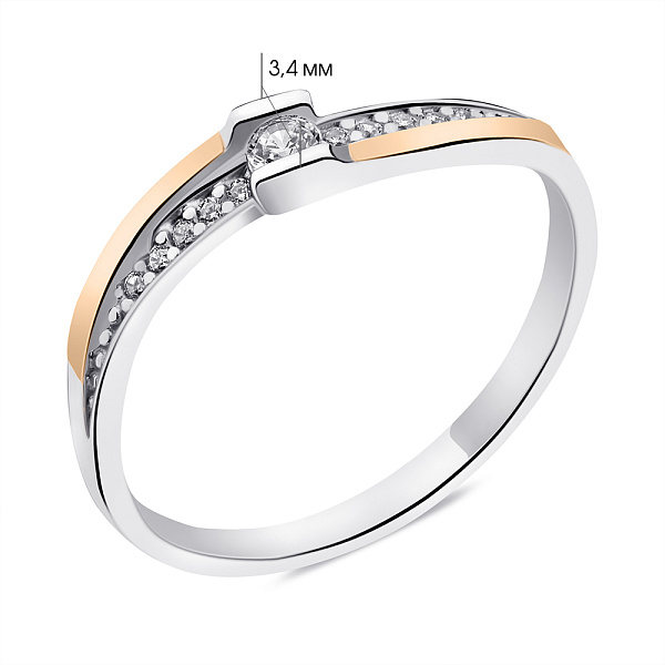 Серебряное кольцо с фианитами (арт. 7201/2008) – изображение 2