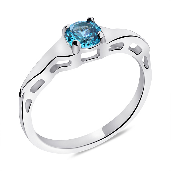 Серебряное кольцо с аквамарином (арт. 7501/573Амкп) – изображение 1