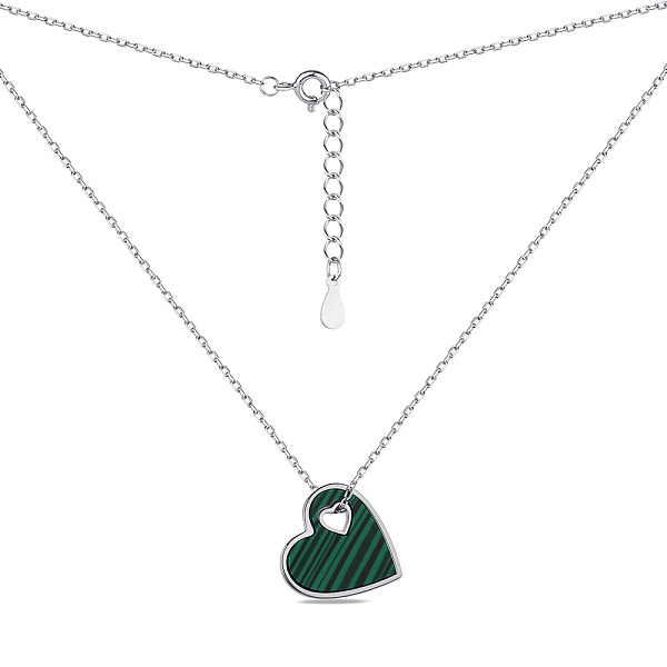Серебряное колье с малахитом (арт. 7507/2179млх) – изображение 2