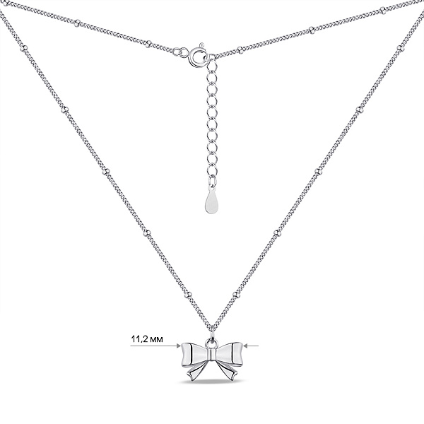 Серебряное колье Бантик (арт. 7507/1902) – изображение 3