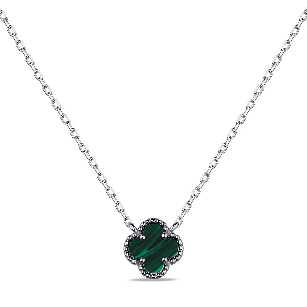 Серебряное колье с малахитом (арт. 7507/470/8млх) – изображение 1