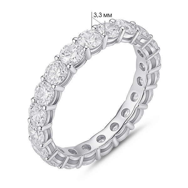 Кольцо из серебра с фианитами (арт. 7501/5842/2) – изображение 2