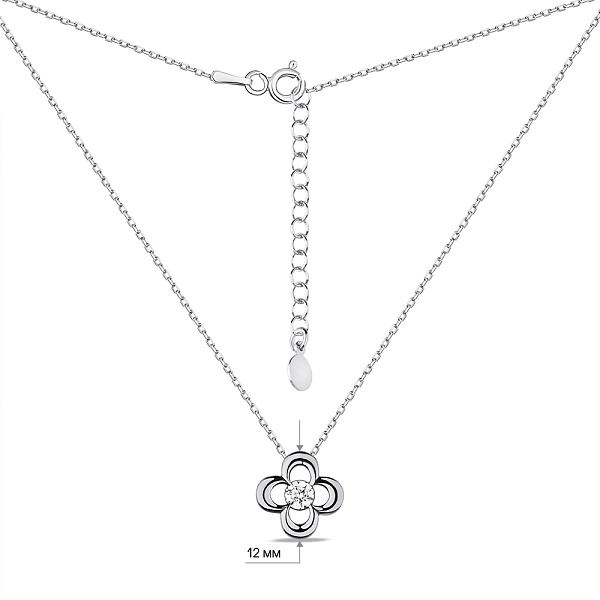 Серебряное колье с фианитом (арт. 7507/2135) – изображение 3