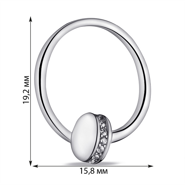 Серебряный подвес Гвоздь с фианитами (арт. 7503/4305) – изображение 2