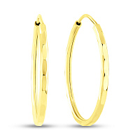 Сережки-кільця з жовтого золота (арт. 121902/20ж)