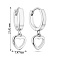 Серьги-подвески из серебра (арт. 7502/4505/10) – изображение 2