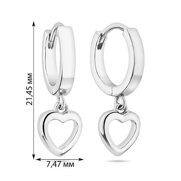 Серьги-подвески из серебра (арт. 7502/4505/10) – изображение 2