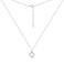 Серебряное колье с подвеской клевер с фианитами (арт. 7507/2391/9) – изображение 2