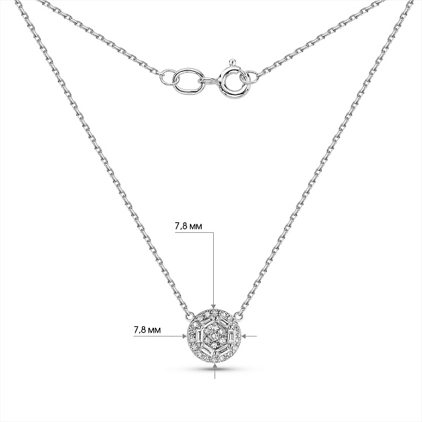Золотое колье с бриллиантами (арт. Ц011353020б) – изображение 4