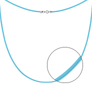 Фото Ювелирный шнурок из серебра и каучука (арт. 7607/1774г)