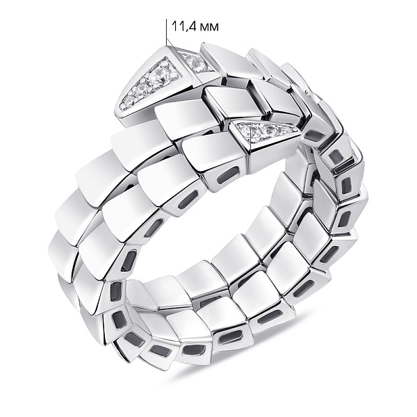 Кольцо из серебра с фианитами (арт. 7501/6438) – изображение 2
