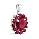 Серебряный кулон Цветок с рубинами (арт. 7503/2150602Р) – изображение 1