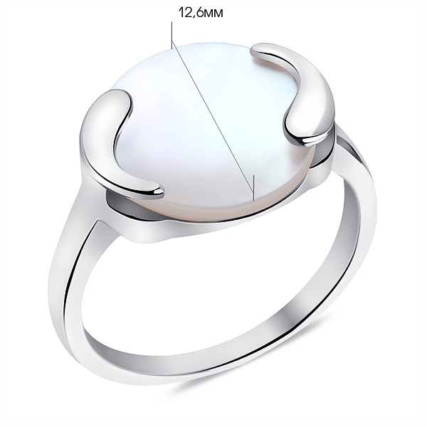 Серебряное кольцо с перламутром (арт. 7501/6834п) – изображение 2