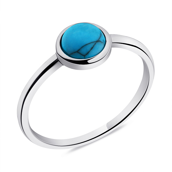 Кольцо из серебра с бирюзой (арт. 7501/6638Б) – изображение 1