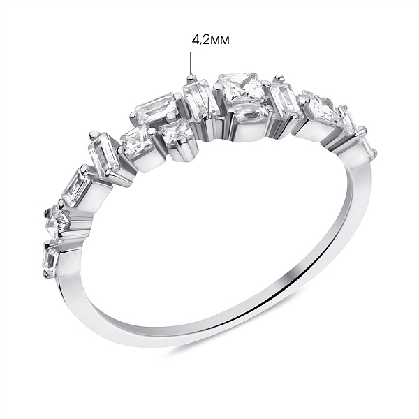 Серебряное кольцо с фианитами (арт. 7501/6888) – изображение 2