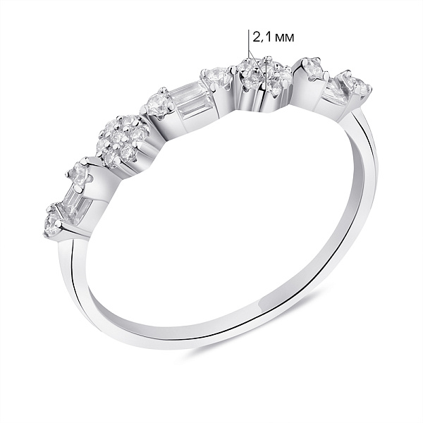 Серебряное кольцо с фианитами (арт. 7501/6224) – изображение 2