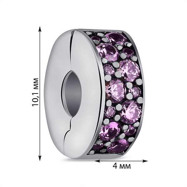 Серебряный шарм с альпинитами (арт. 7903/П5ФР/7143) – изображение 2