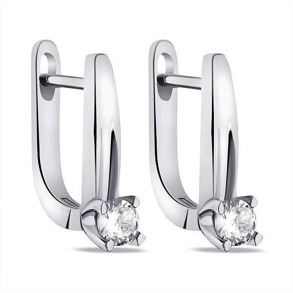 Серьги из серебра с фианитами (арт. 7502/4775) – изображение 1