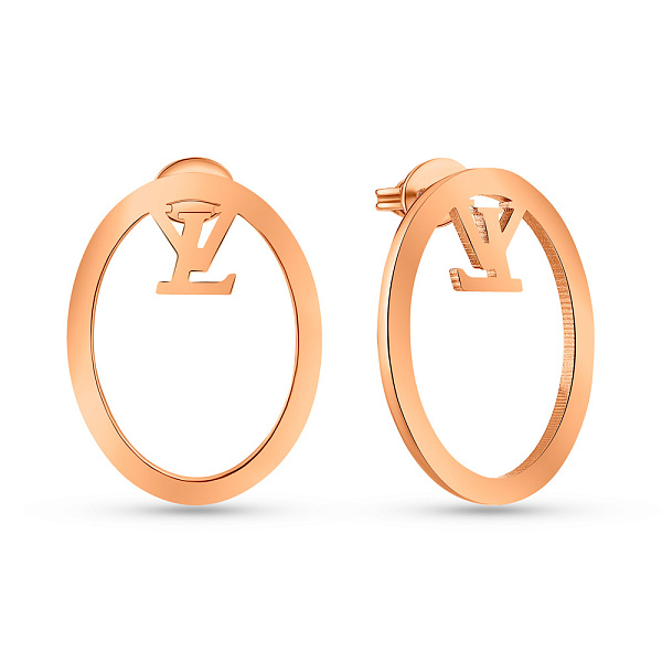 Серьги из красного золота без камней (арт. 109611) – изображение 1