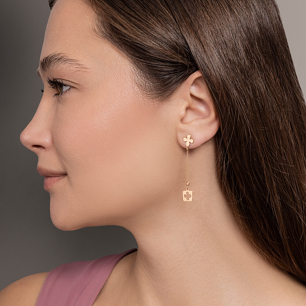 Серьги из красного золота (арт. 1091220) – изображение 3