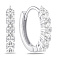 Серебряные серьги-кольца с фианитами (арт. 7502/10217/15) – изображение 1
