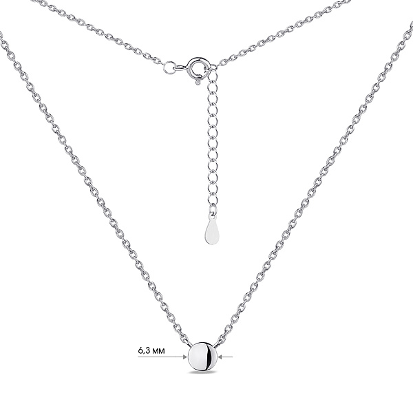 Серебряное колье без камней (арт. 7507/1784) – изображение 3