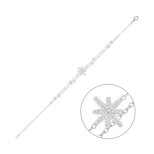 Серебряный браслет с фианитами (арт. 7509/5441) – изображение 1