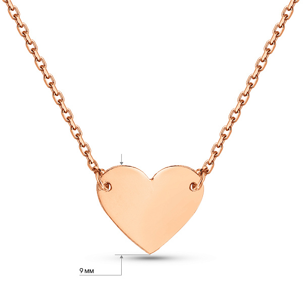 Золотое колье Сердечко (арт. 352400/1) – изображение 3