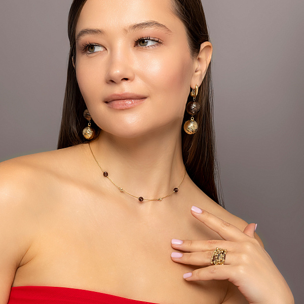 Золотые серьги Francelli (арт. 1091724жкр) – изображение 4