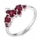 Серебряное кольцо с россыпью рубинов (арт. 7501/2157830Р) – изображение 2