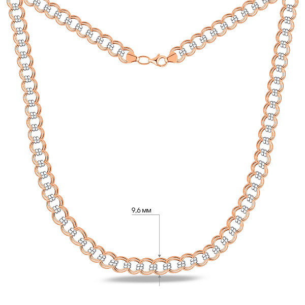 Колье из красного и белого золота (арт. 350238кб) – изображение 3