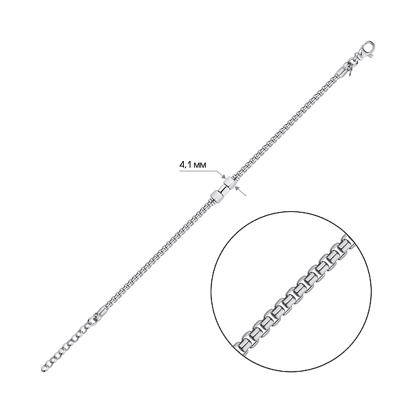 Серебряный браслет плетения Венецианское (арт. 7509/3899) – изображение 2
