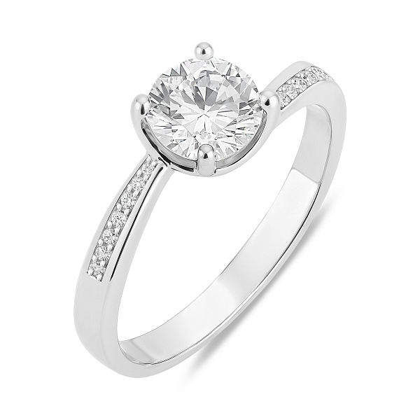 Серебряное кольцо для помолвки с фианитами (арт. 7501/8351) – изображение 1