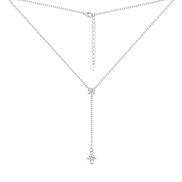 Серебряное колье-галстук с фианитами (арт. 7507/2433) – изображение 2