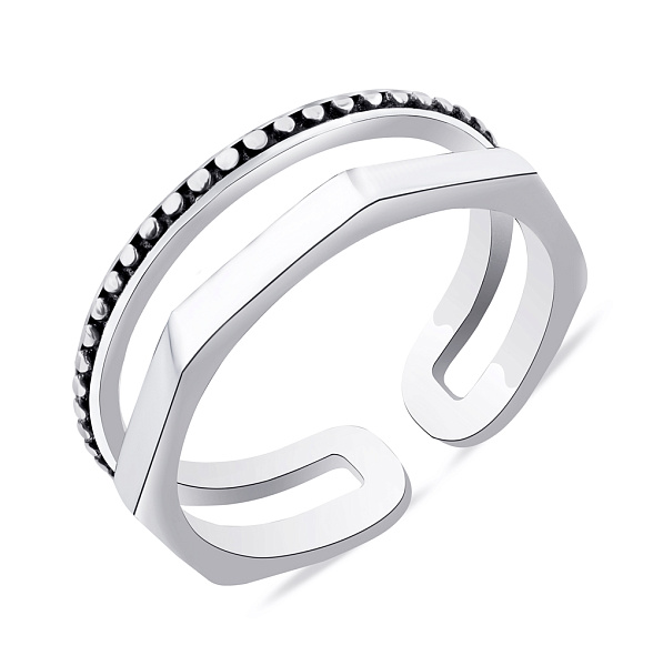 Срібна подвійна каблучка Trendy Style (арт. 7901/6030) – зображення 1