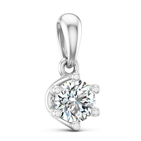 Золотой кулон с одним бриллиантом (арт. П01116405046б) – изображение 1
