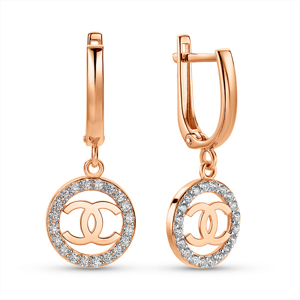 Серьги из красного золота (арт. 1101215) – изображение 1