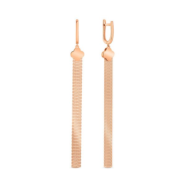 Длинные серьги из красного золота (арт. 111415) – изображение 1