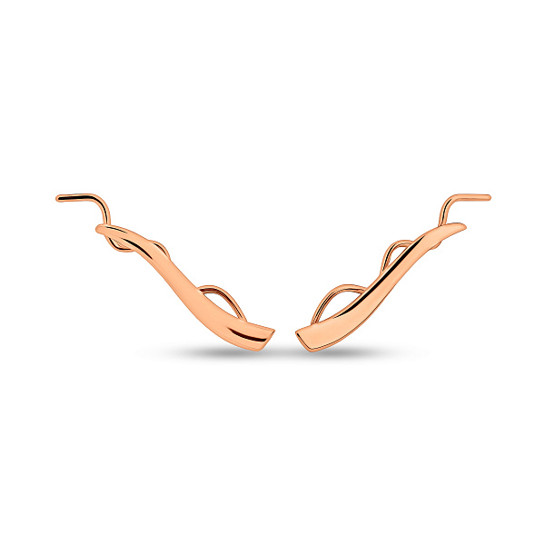 Золоті сережки клаймбери без каменів (арт. 110450) – зображення 1