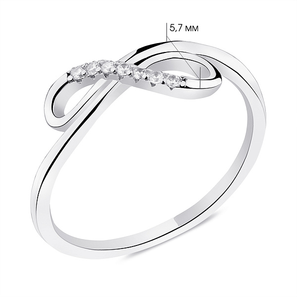 Серебряное кольцо с фианитами (арт. 7501/6221) – изображение 2