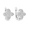 Серебряные серьги Цветок с фианитами (арт. 7502/10108/10) – изображение 1