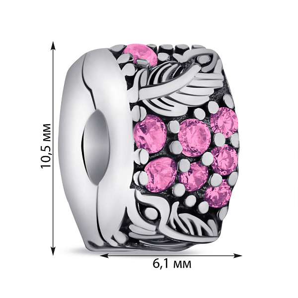 Серебряный шарм с альпинитами (арт. 7903/4248амлн) – изображение 2