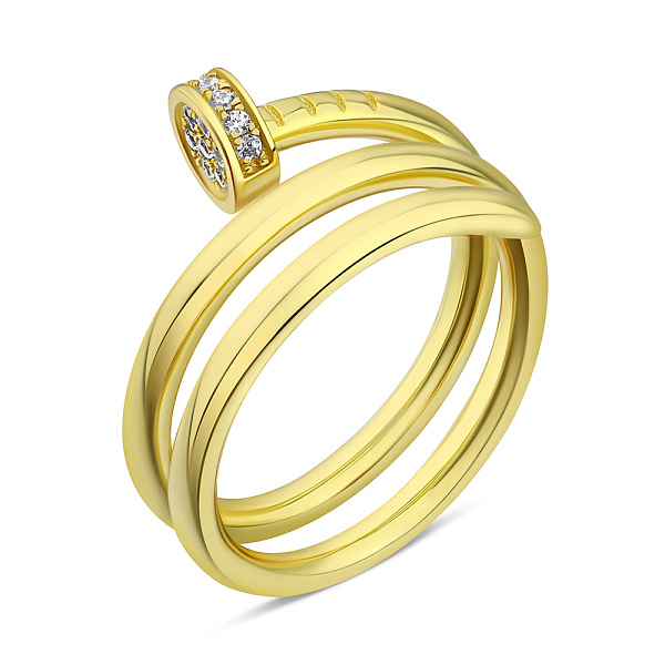 Серебряное кольцо Гвоздь з фианитами (арт. 7501/6899ж) – изображение 1