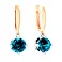 Золотые серьги подвески с топазом Blue Ocean (арт. 110594Пл) – изображение 1