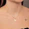 Золотое колье с матовой монеткой (арт. 352263/15) – изображение 3