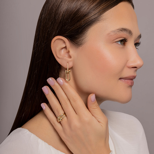 Золотые сережки с шариками (арт. 1091467/2ж) – изображение 3