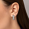 Серьги из белого золота Змея с фианитами (арт. 1091090бз) – изображение 3